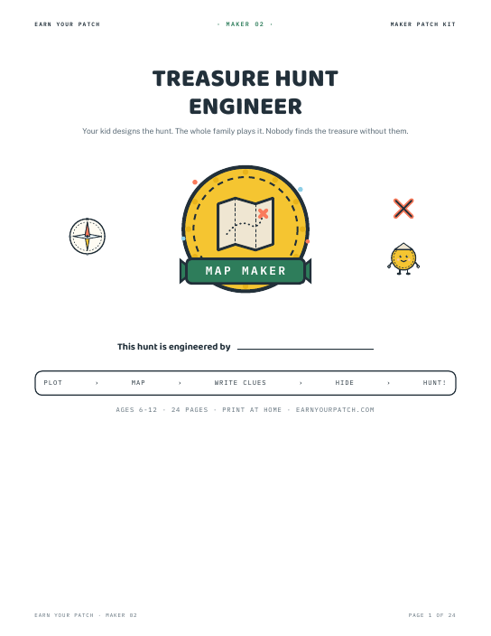 Treasure Hunt Engineer cover with the Map Maker patch